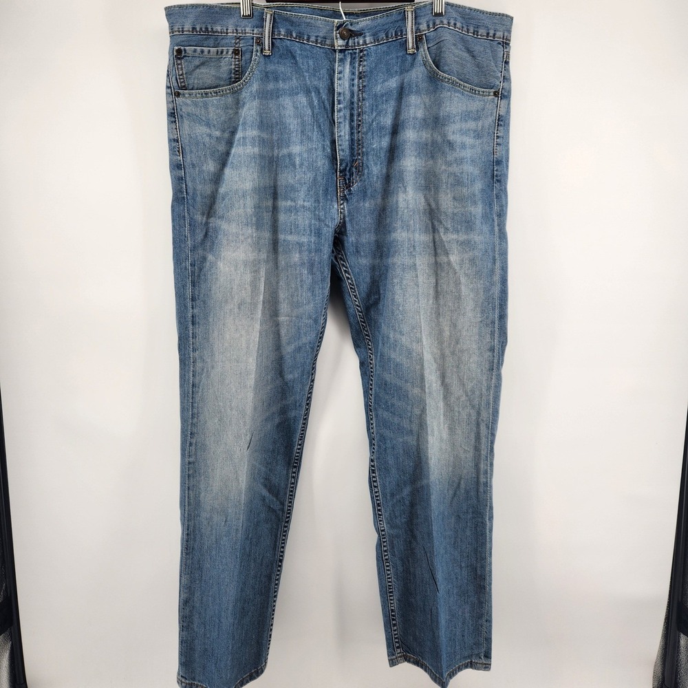 Levi Strauss Co 505 Mens Jeans W42 L30 Blue Original Riveted Straight Fit